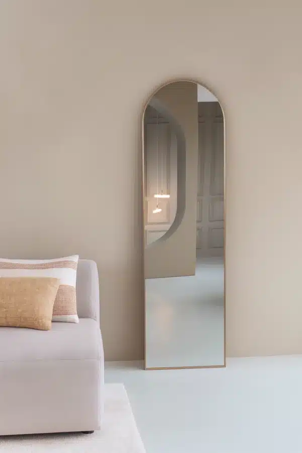 Boogspiegel 170×50 cm – Zacht Goud