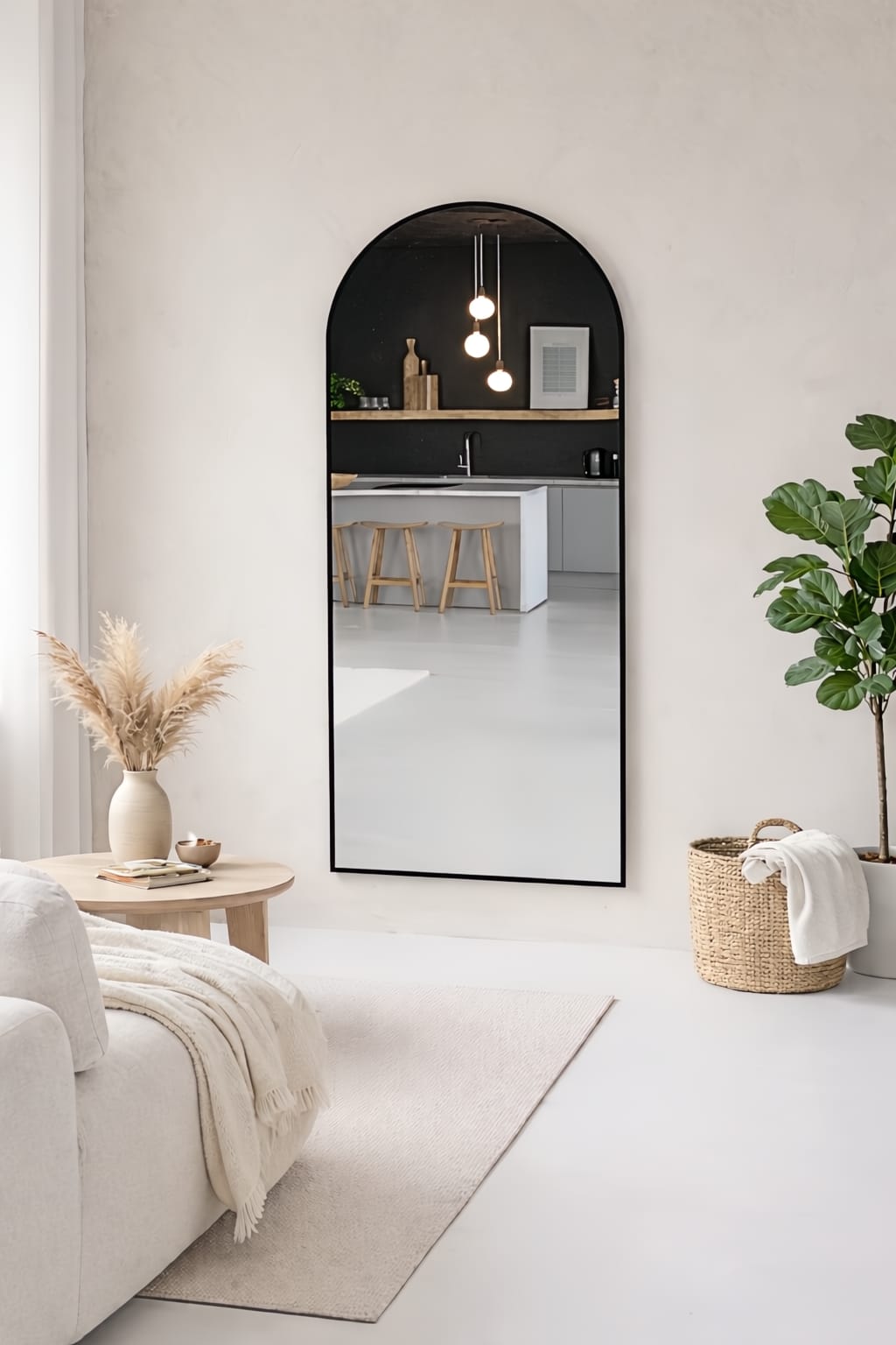 Maj Boogspiegel 180x80 cm zwart