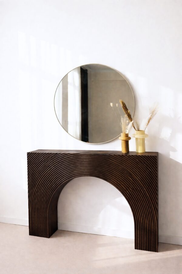 Ronde spiegel 100 cm – Greige