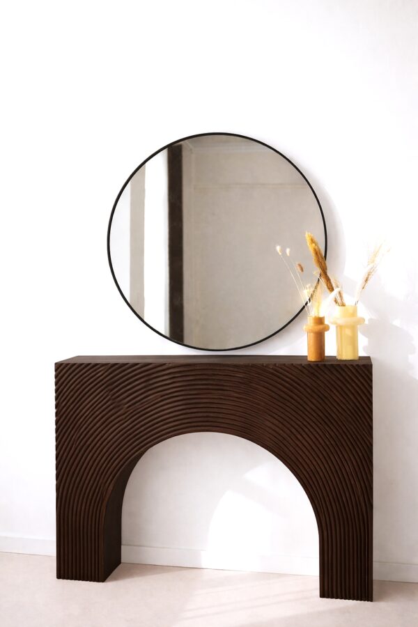 Ronde spiegel 100 cm – Zwart