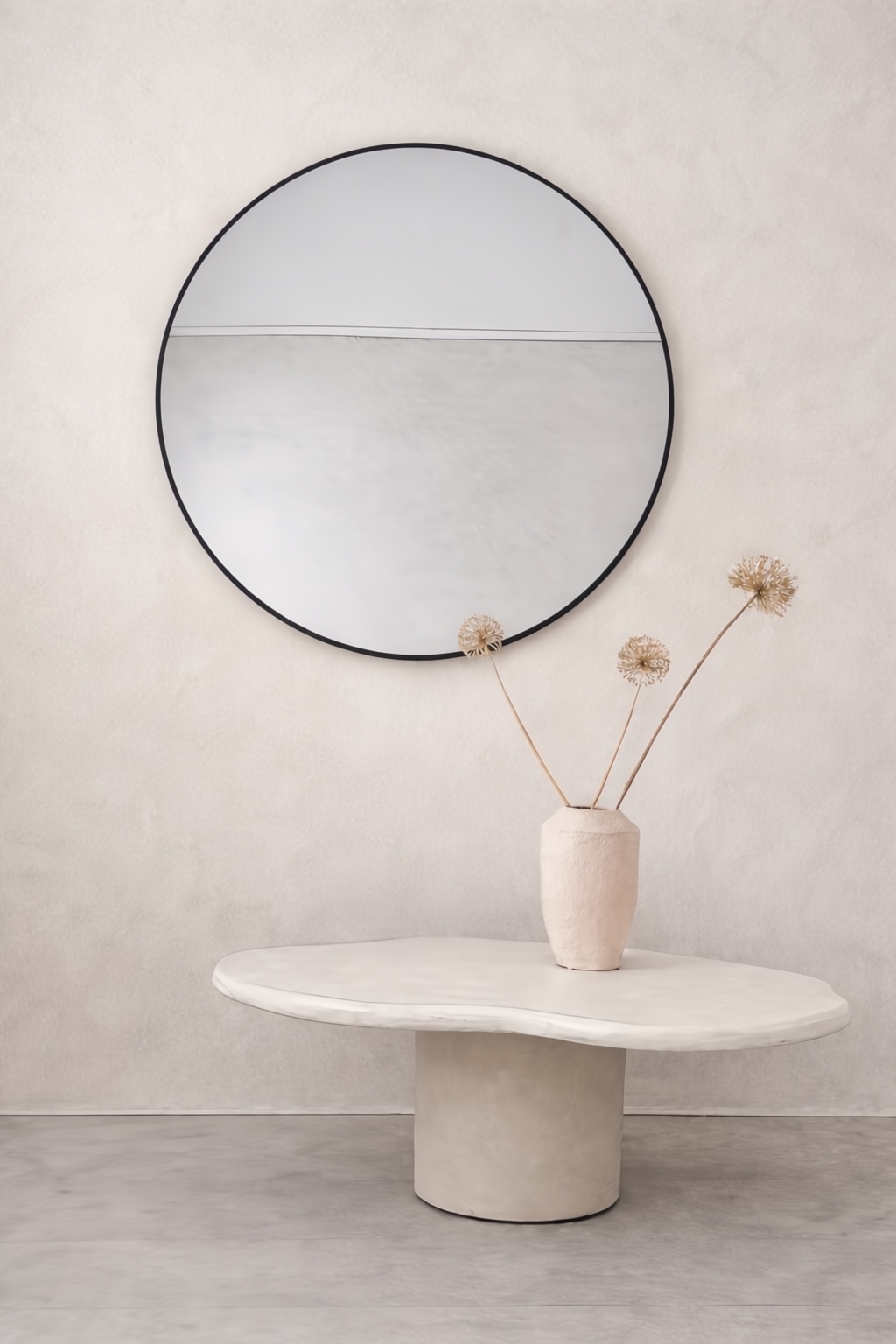 Miroir rond Nea 100 cm noir 3