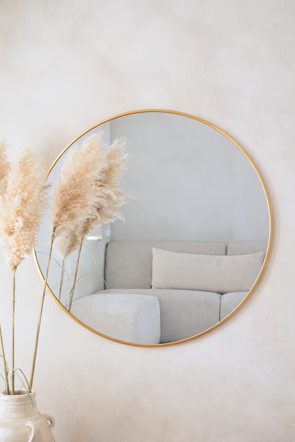 Miroir rond Nea 80 cm, doré clair 2