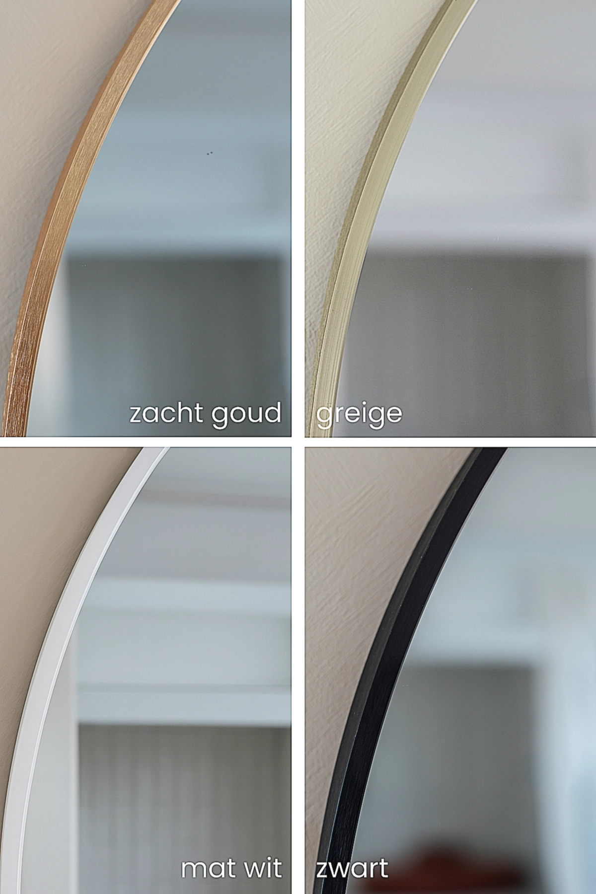 4 couleurs de cadre rondes