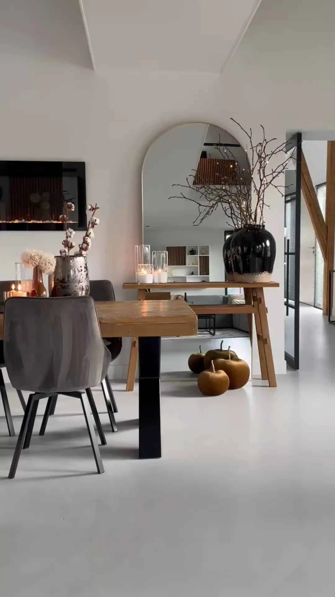 Miroir arqué Maj 210 x 90 cm, doré clair