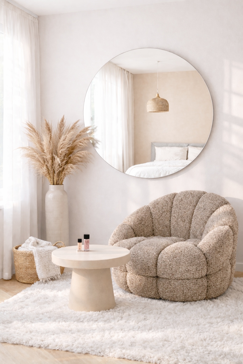 Miroir rond sans cadre Nea - 120 cm 2