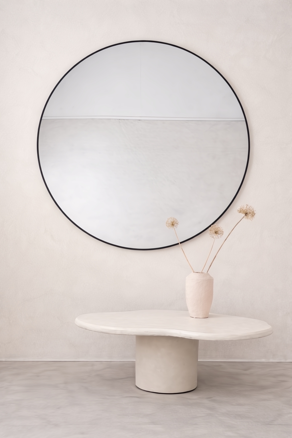 Miroir rond Nea 120 cm noir