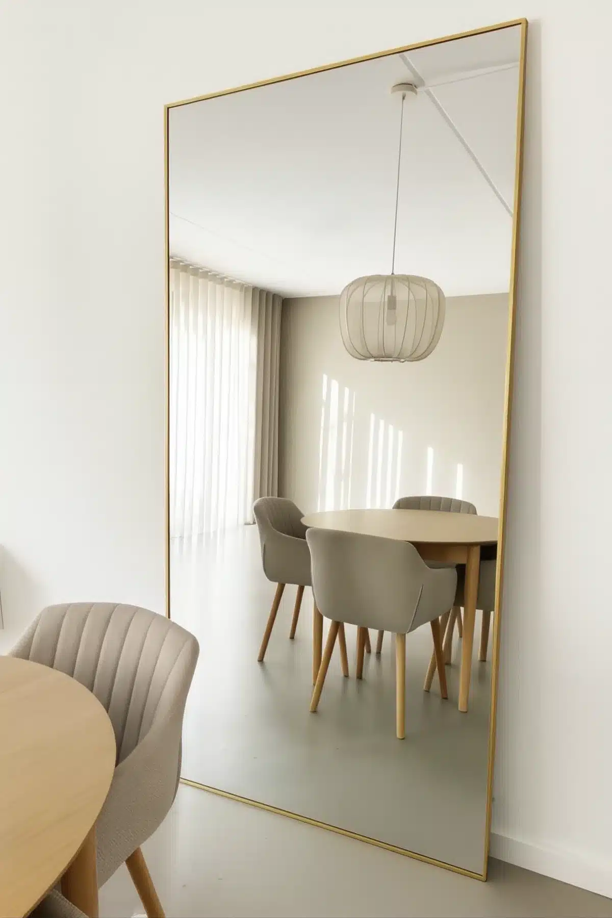 Finn rechthoekige spiegel 215x110 cm zacht goud