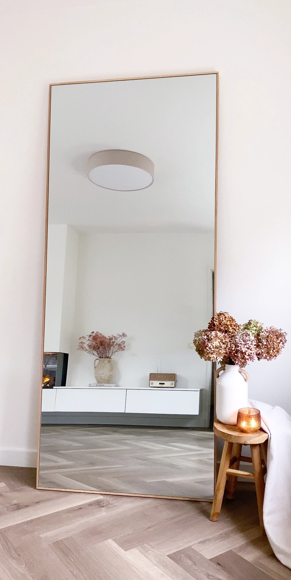 Finn Oak rechthoekige spiegel 210x90 cm 2