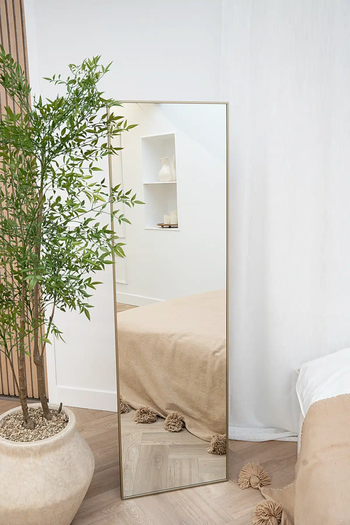 Finn - rechthoekige spiegel 170x50 cm - greige