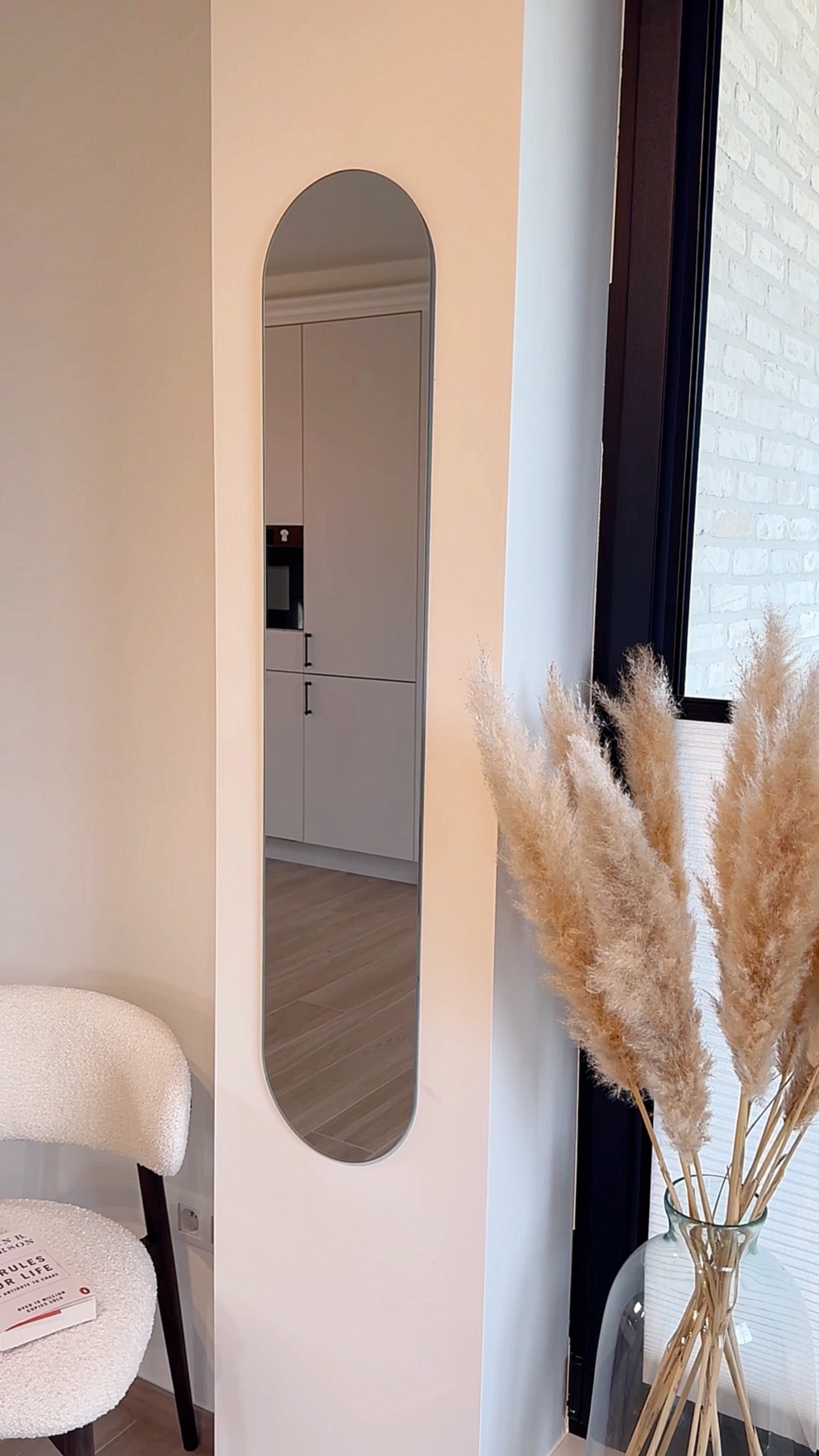 Lara Frameless ovale spiegel 120x24 cm