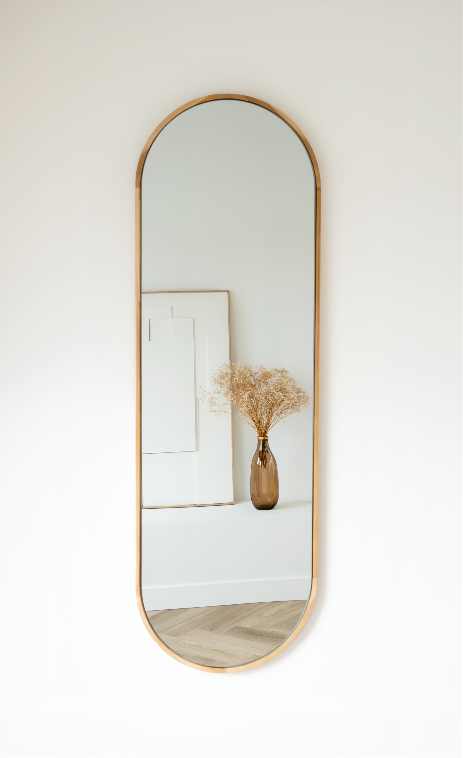 Lara Oak - ovale spiegel 125x40 cm