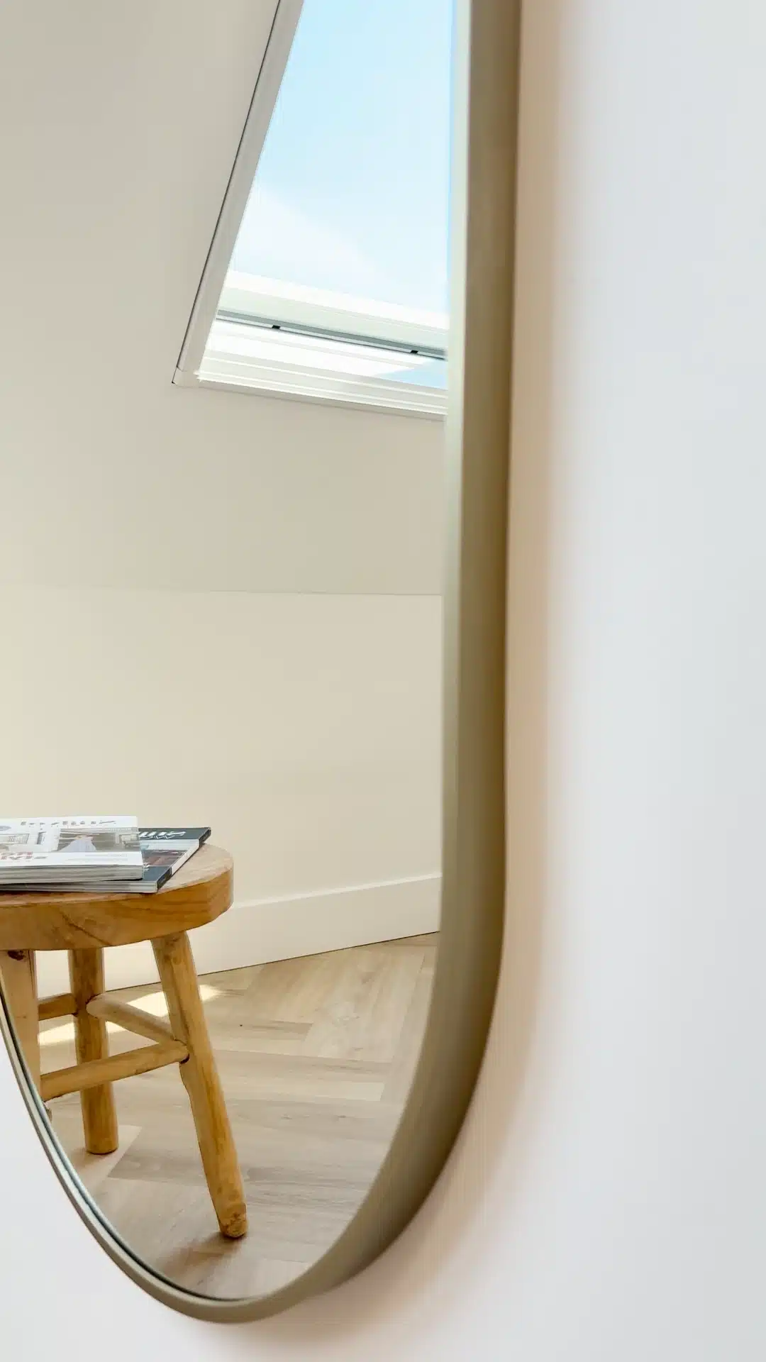 Lara ovale spiegel 170x50 cm - greige