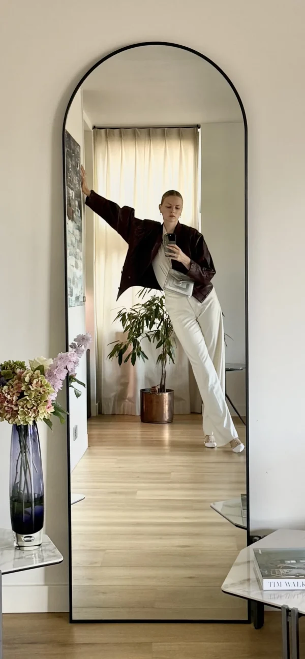 Boogspiegel 190×60 cm &#8211; Zwart