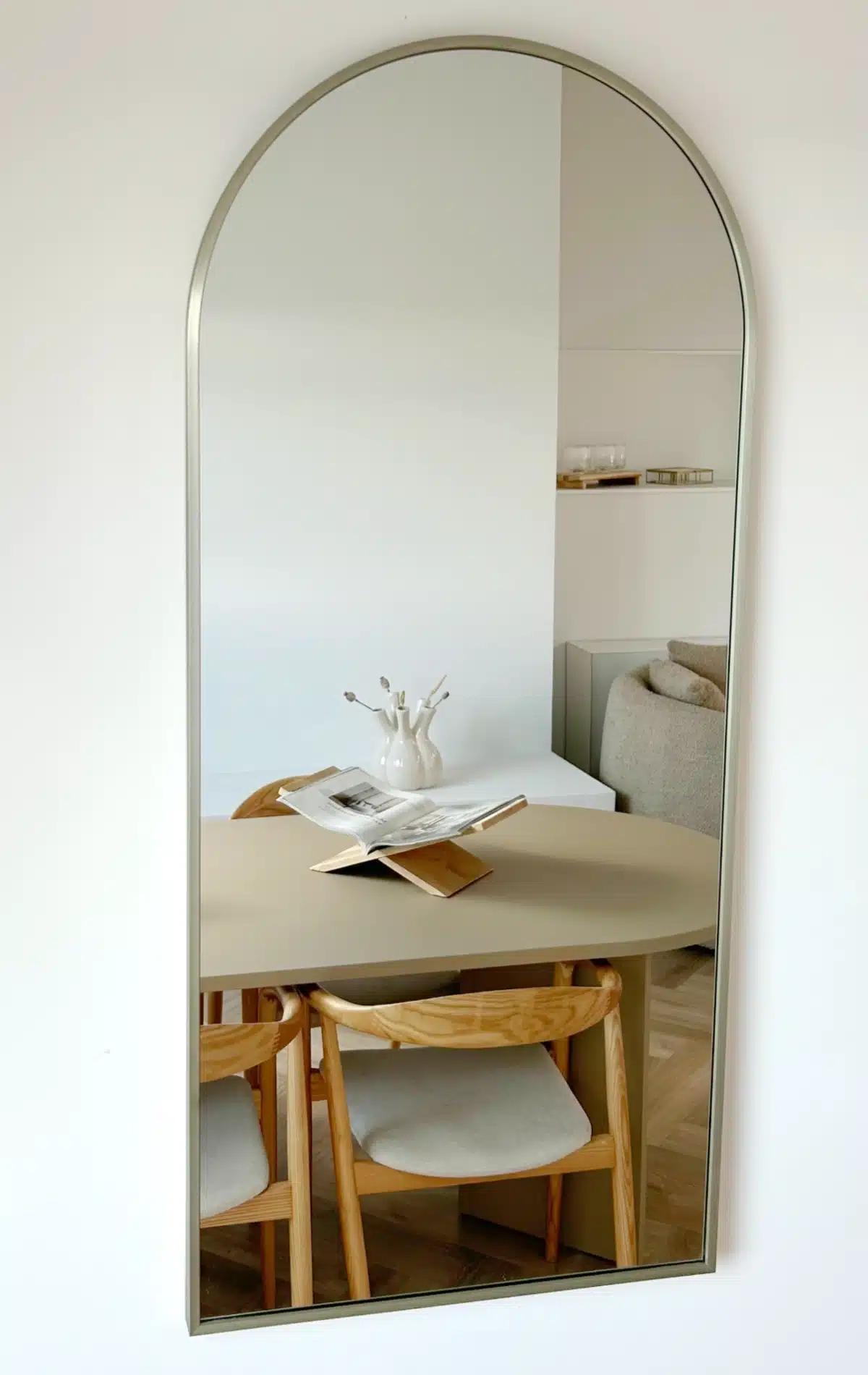 Maj boogspiegel 100x45 cm greige