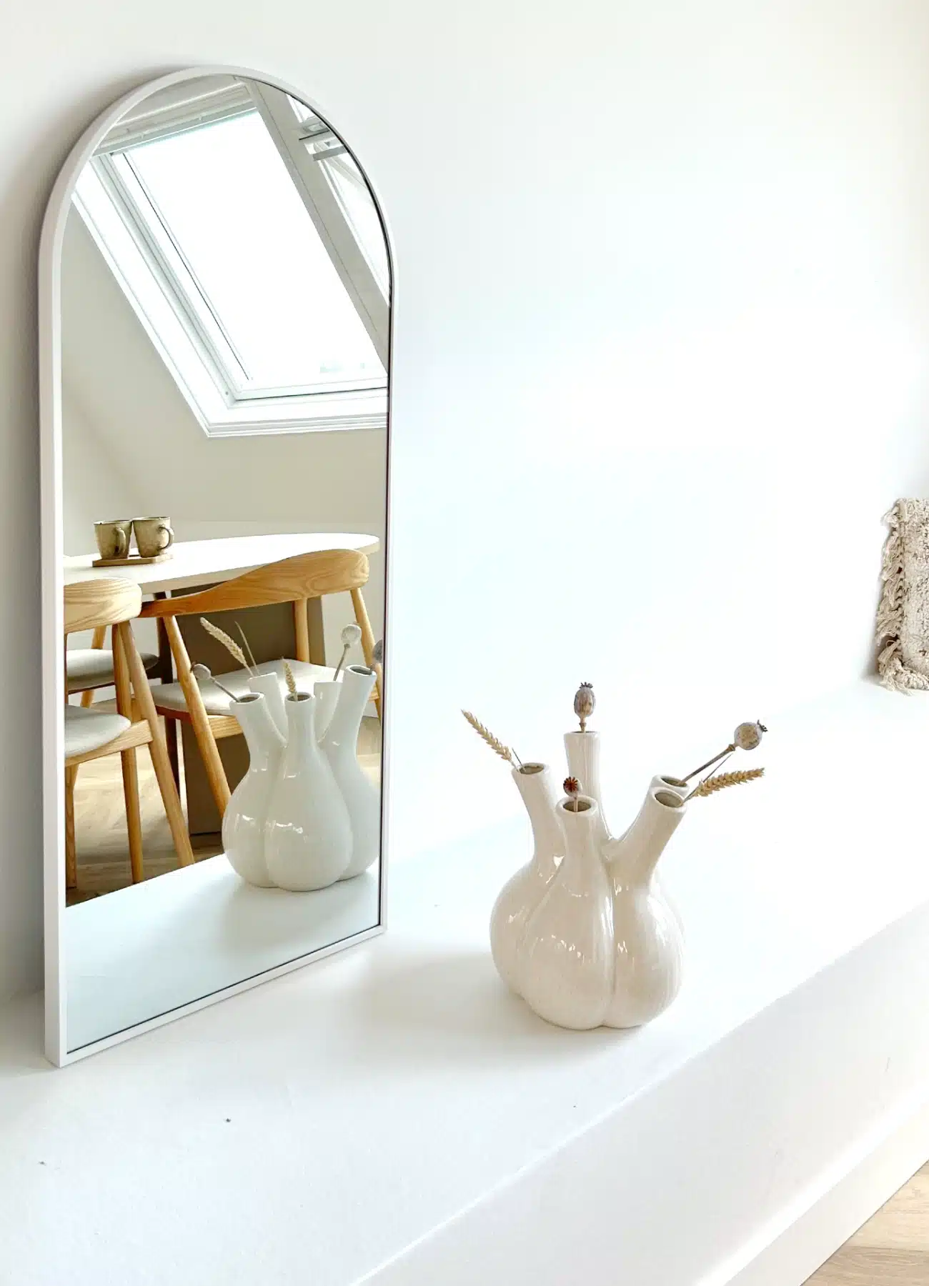 Maj boogspiegel 100x45 cm mat wit 4