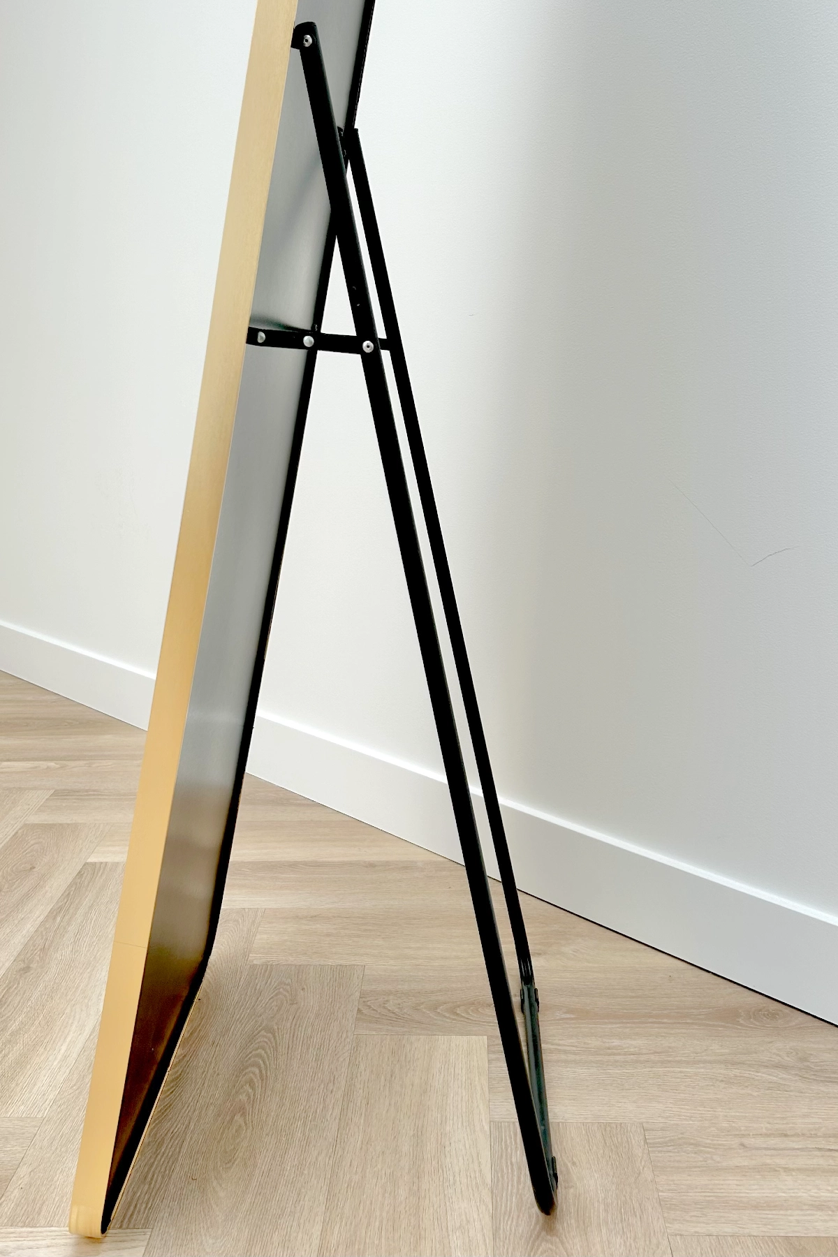 Ivar afgeronde hoek spiegel 170x50 cm zacht goud 2