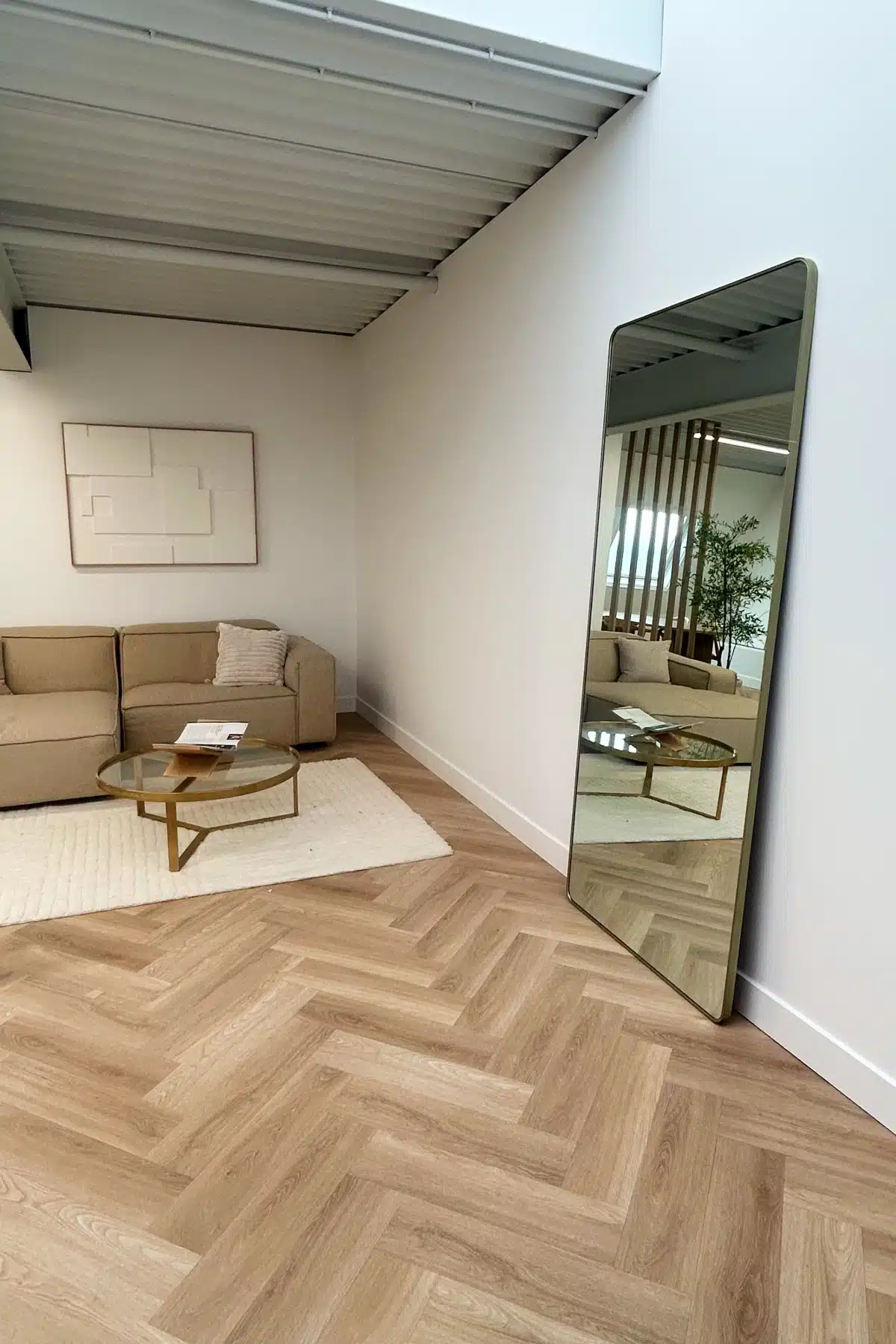 Ivar afgeronde hoek spiegel 210x90 cm greige 3