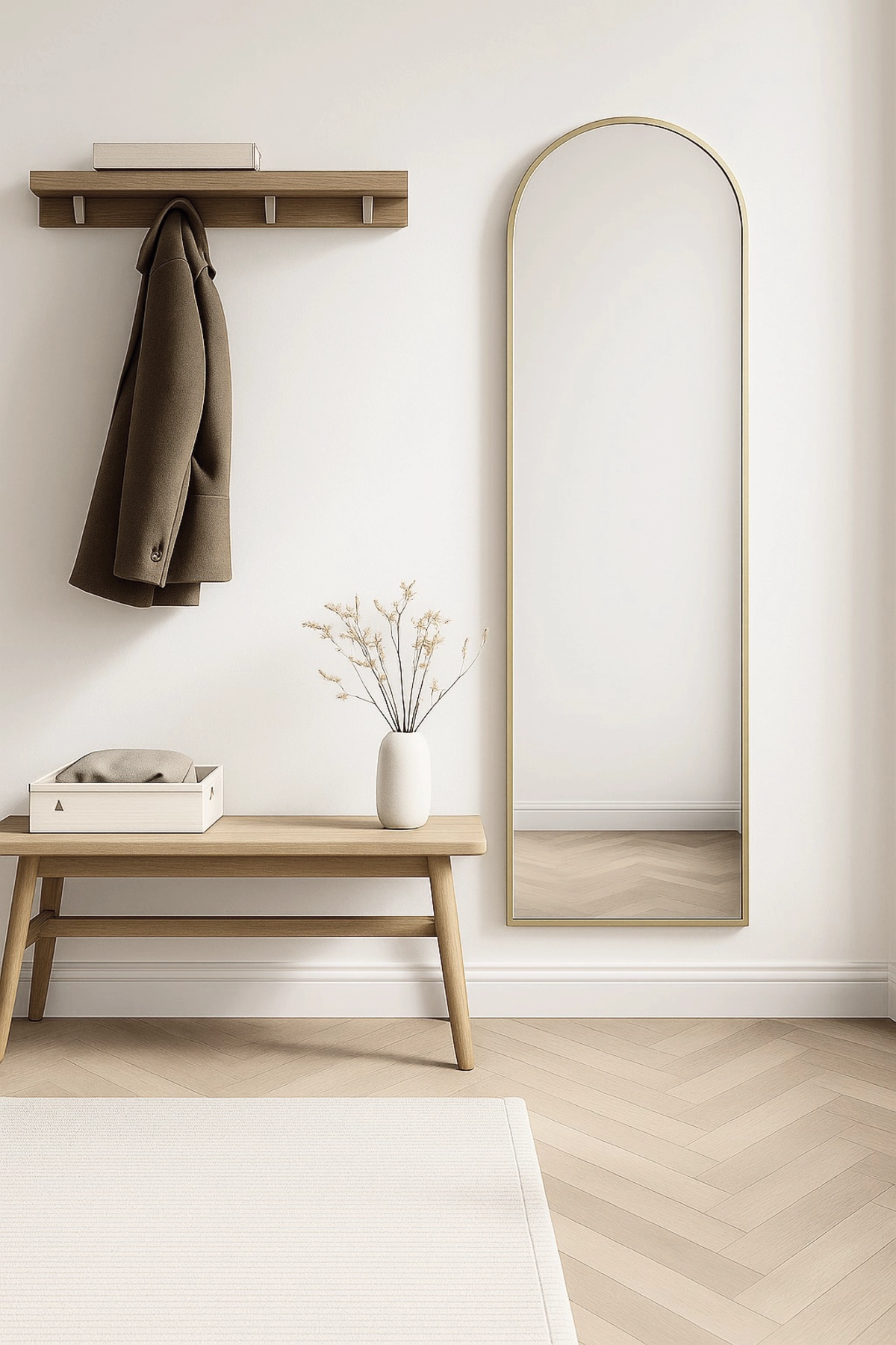 Maj boogspiegel 150x45 cm greige