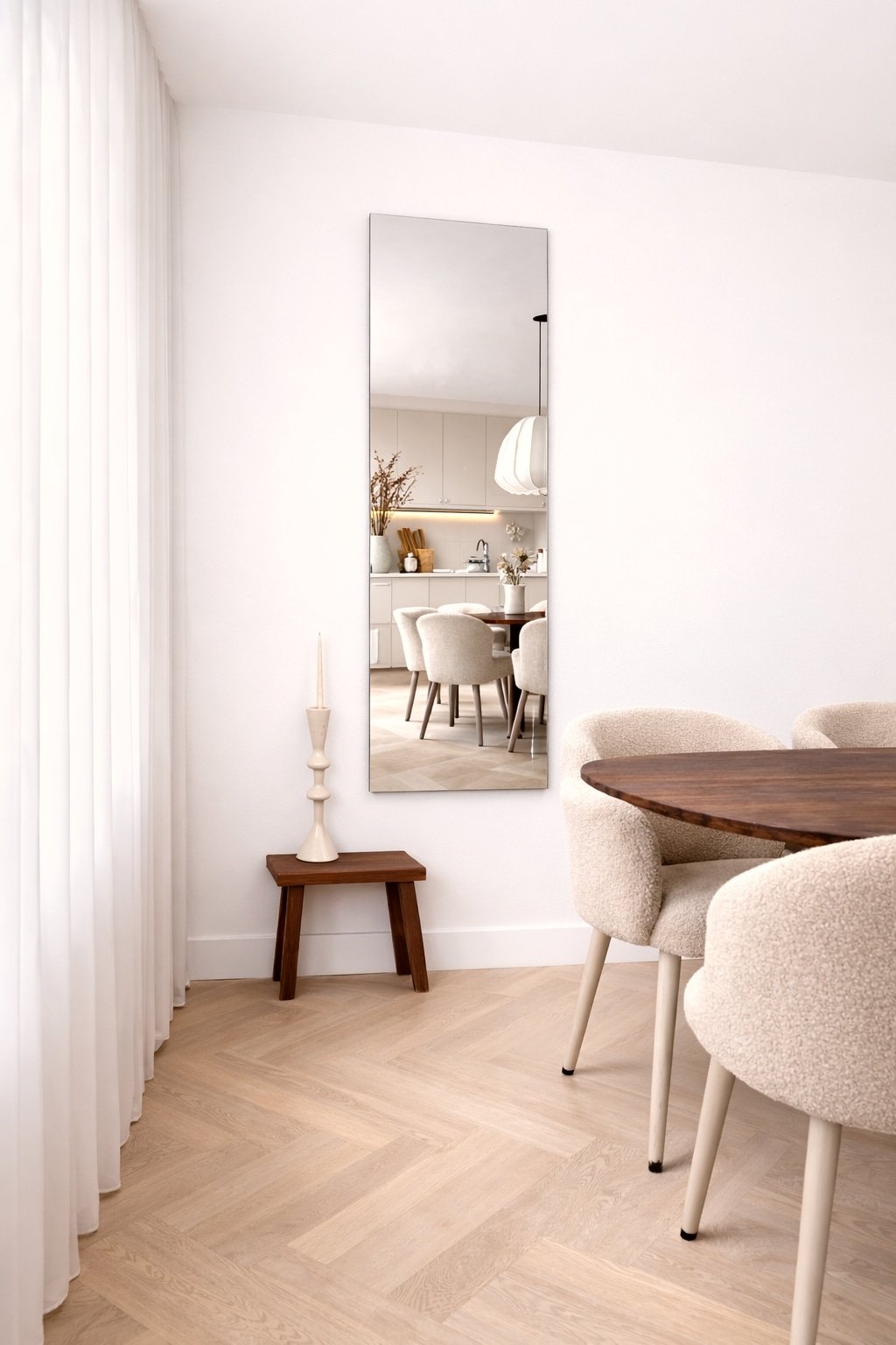 Miroir rectangulaire Finn sans cadre 170 x 50 cm