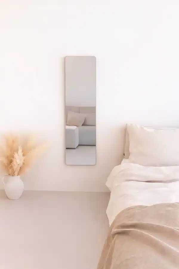 Rechthoekige spiegel met afgeronde hoek Frameless 150×45 cm