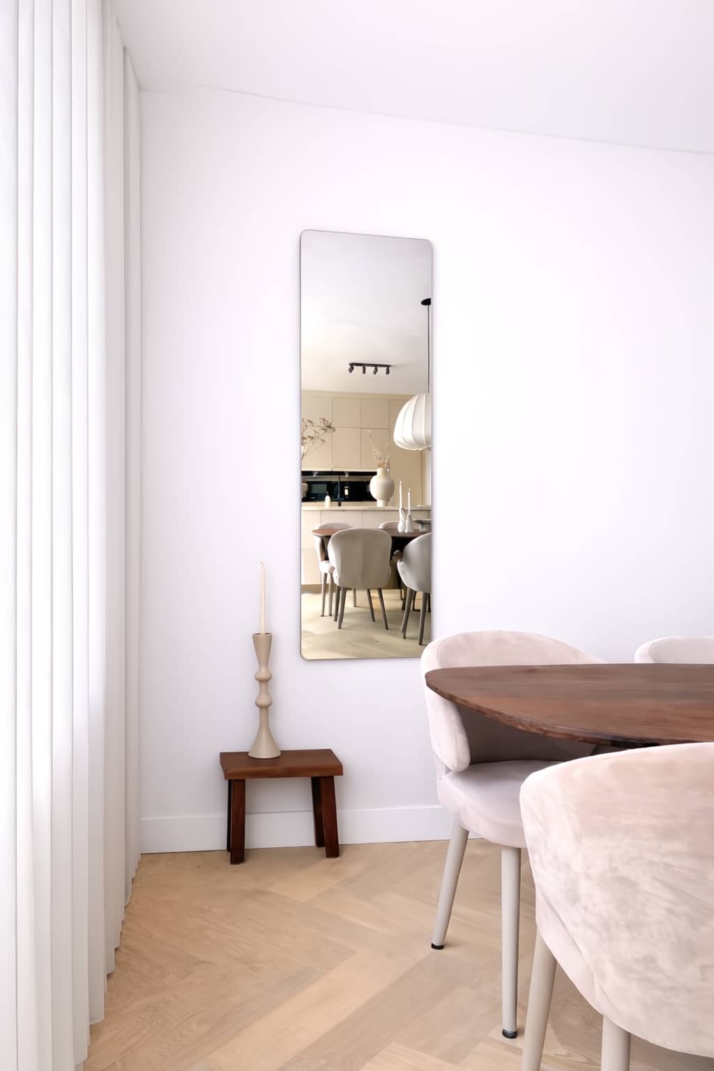 Miroir d'angle arrondi Ivar Frameless 150 x 45 cm