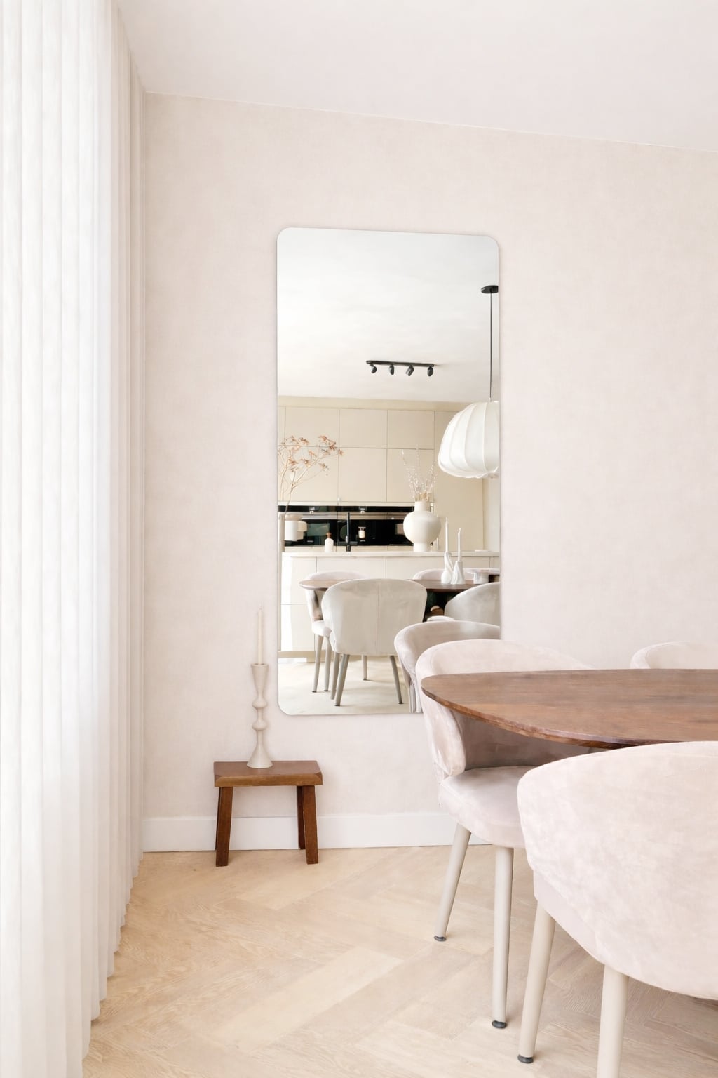 Miroir d'angle arrondi Ivar Frameless 180 x 80 cm