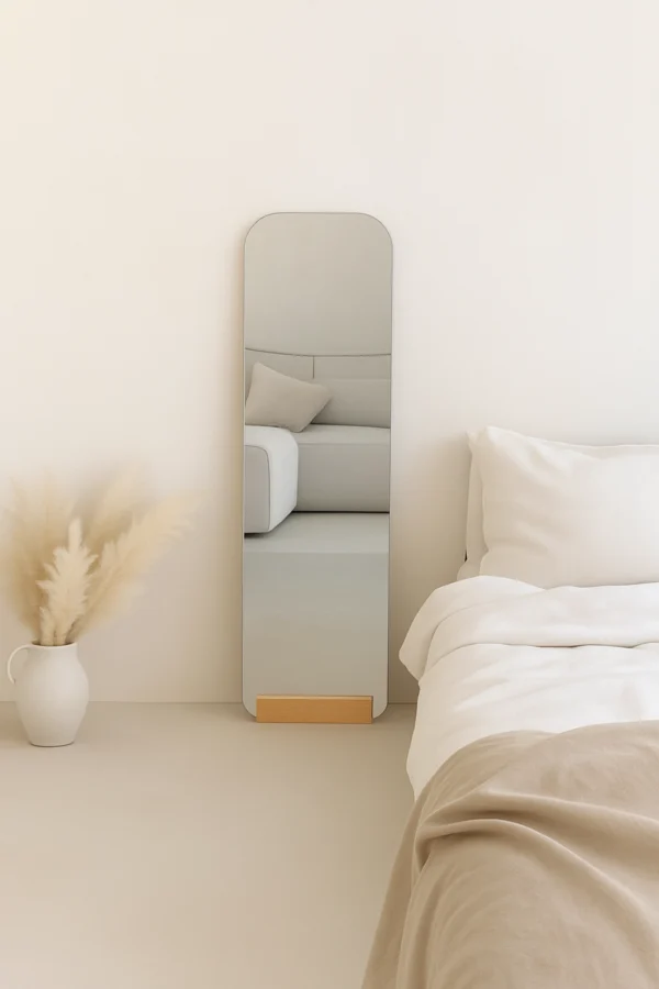 Rechthoekige spiegel met afgeronde hoek Frameless 150×45 cm