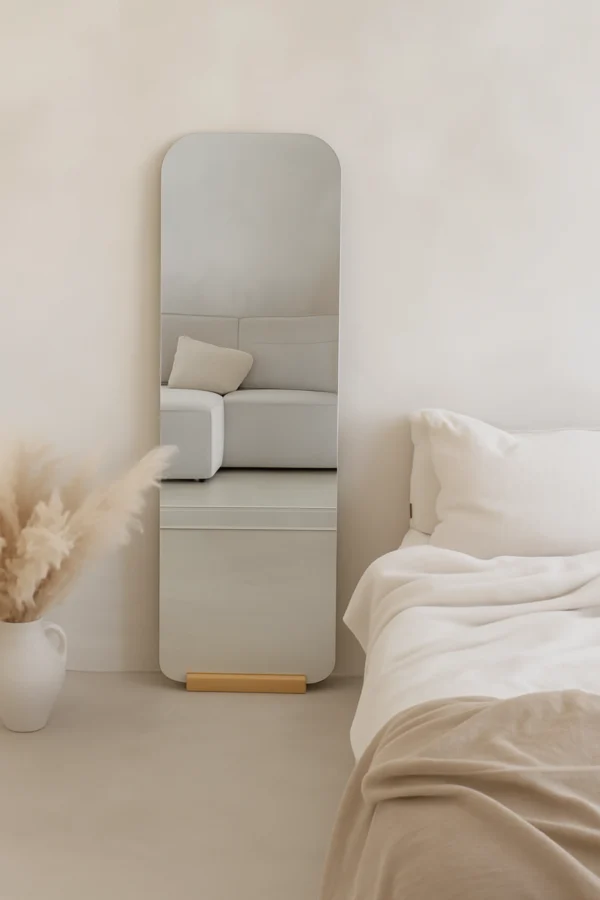 Rechthoekige spiegel met afgeronde hoek Frameless 170×50 cm