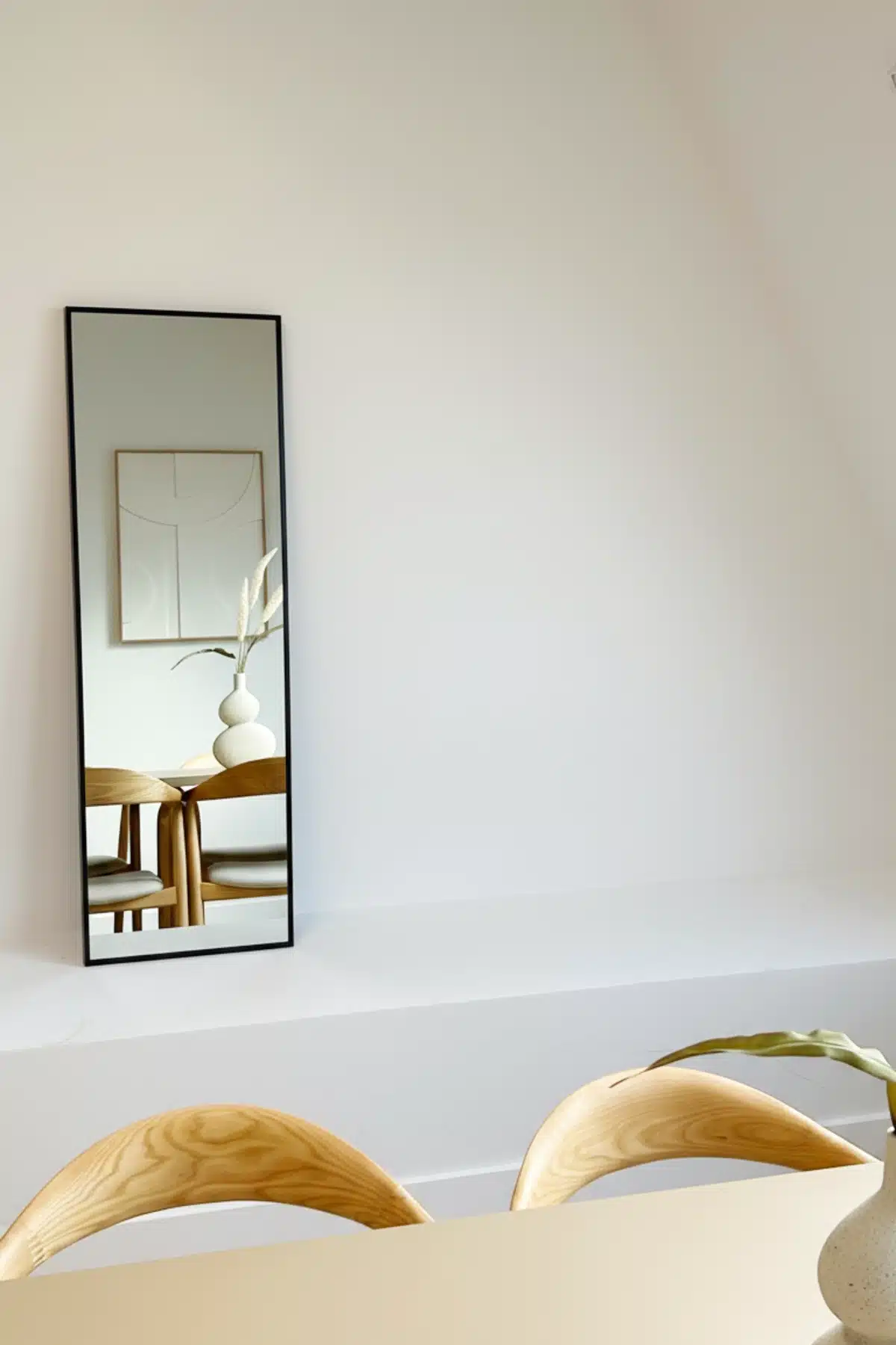 Finn rechthoekige spiegel 125x40 cm zwart 6