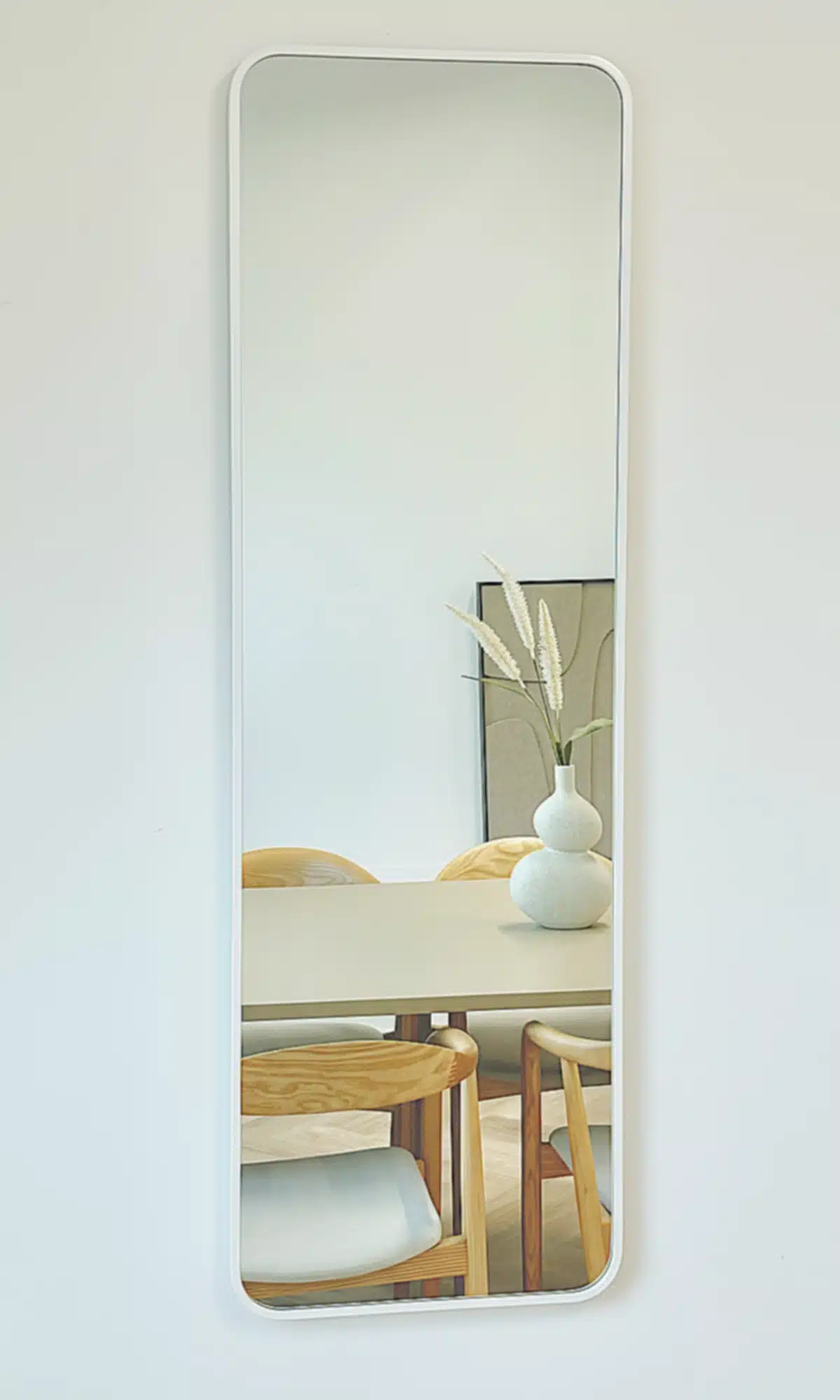 Miroir d'angle arrondi Ivar40 cm, blanc mat 2