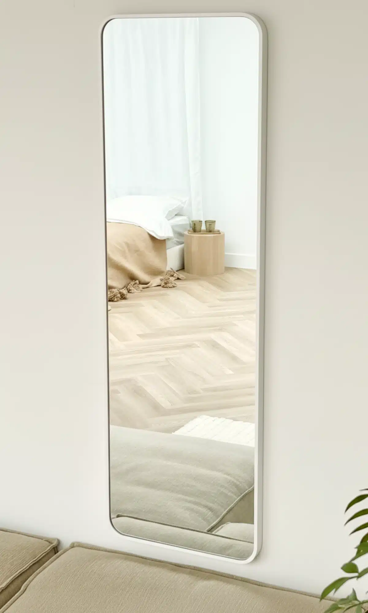 Miroir d'angle arrondi Ivar40 cm, blanc mat 6