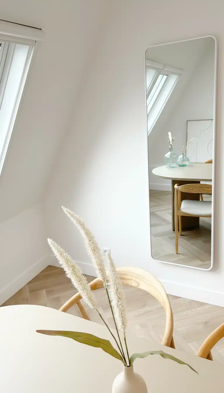 Ivar afgeronde hoek spiegel 170x50 cm mat wit 4