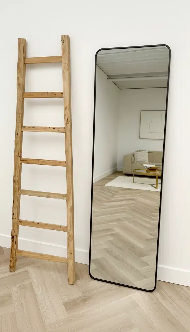 Ivar afgeronde hoek spiegel 170x50 cm zwart 2