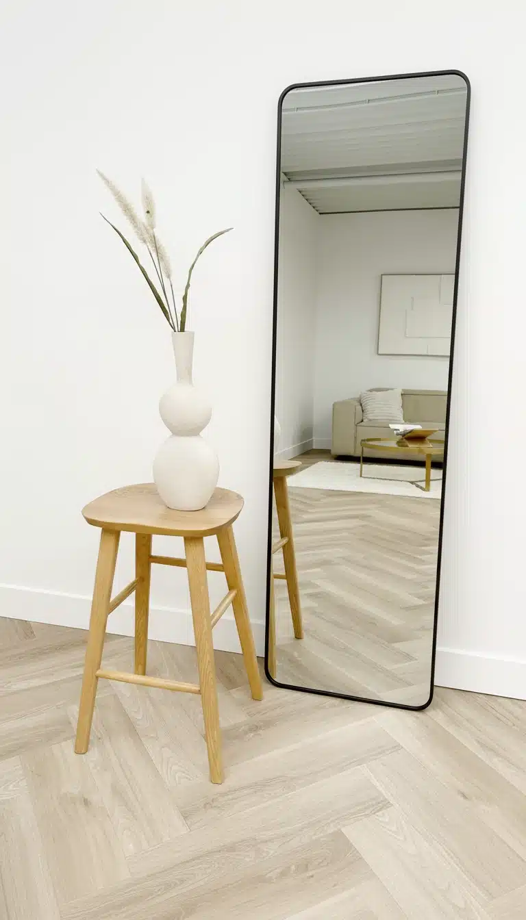 Ivar afgeronde hoek spiegel 170x50 cm zwart 3