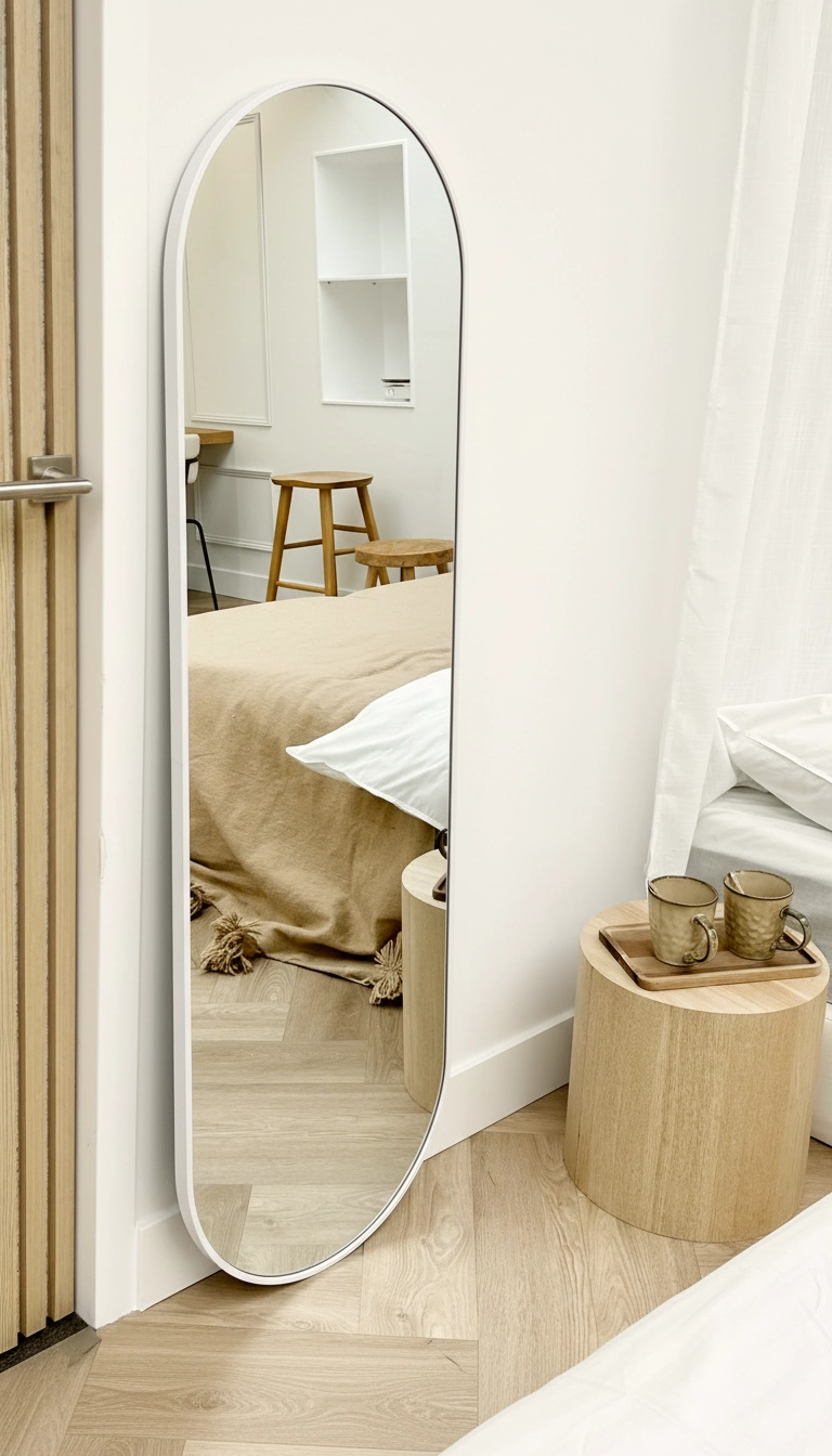 Miroir ovale Lara 150 x 45 cm, blanc mat 2