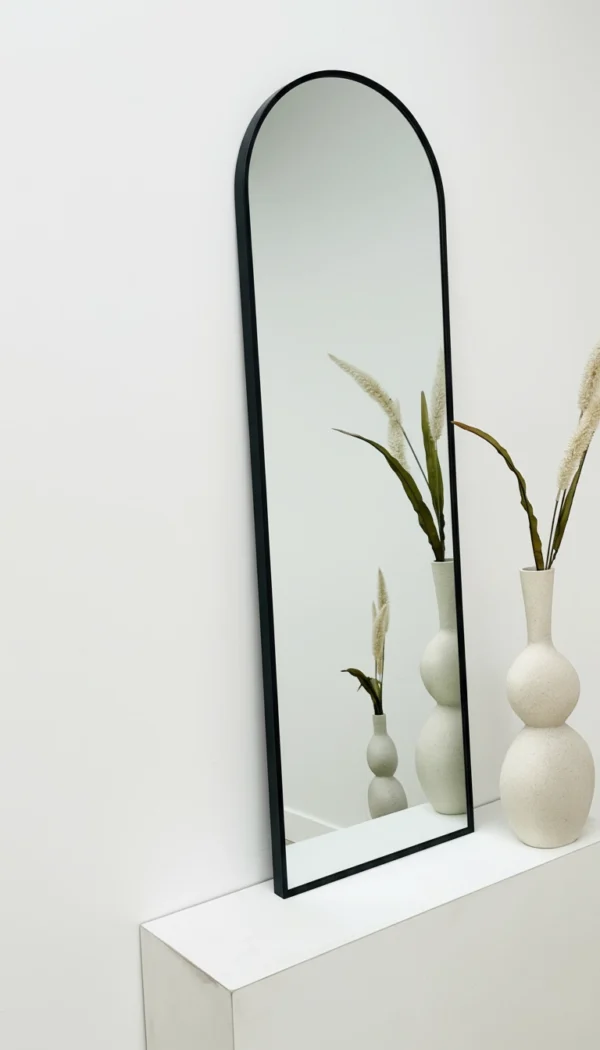 Boogspiegel 125×40 cm – Zwart