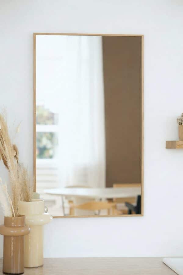 Rechthoekige spiegel Eikenhout 90×60 cm