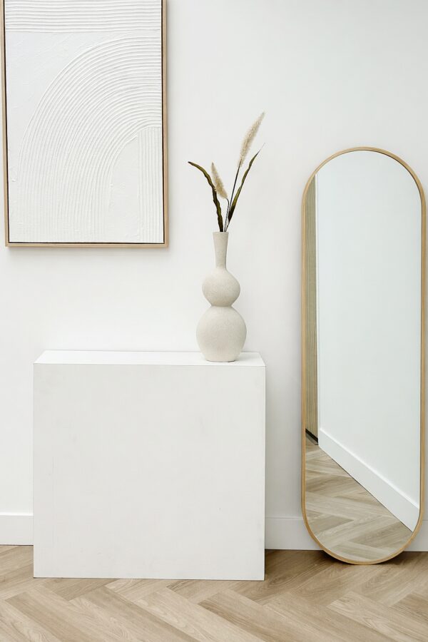 Ovale spiegel Eikenhout 150×45 cm