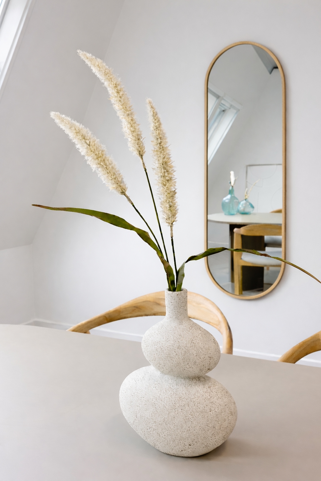 Lara Oak ovale spiegel 150x45 cm 3