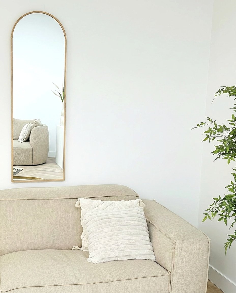 Miroir arc Maj Oak 125 x 40 cm