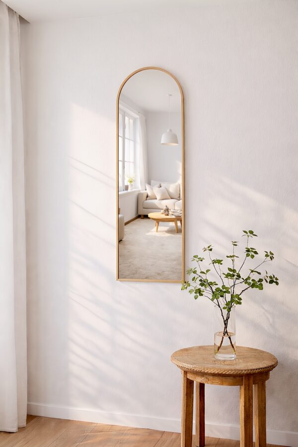 Boogspiegel Eikenhout 125×40 cm