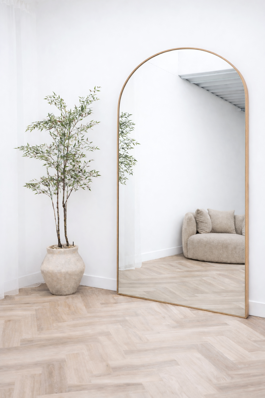 Maj Oak Boogspiegel 215x110 cm