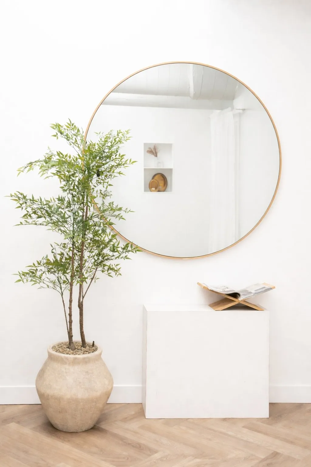 Nea Oak ronde spiegel 120 cm