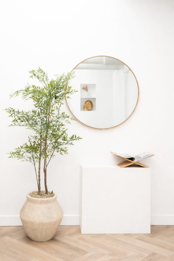 Ronde spiegel Eikenhout 80 cm