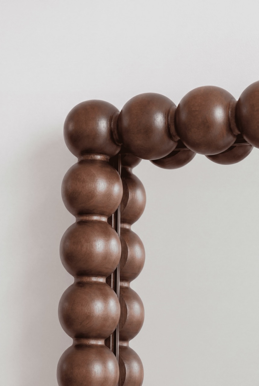 Finn Beads - Rechthoekige spiegel 170x50 cm Walnut 4