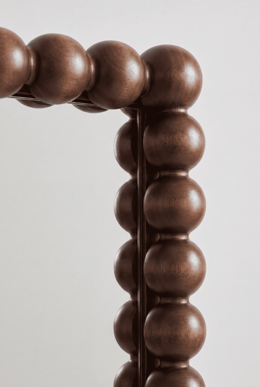 Finn Beads - Rechthoekige spiegel 90x60 cm Walnut 3