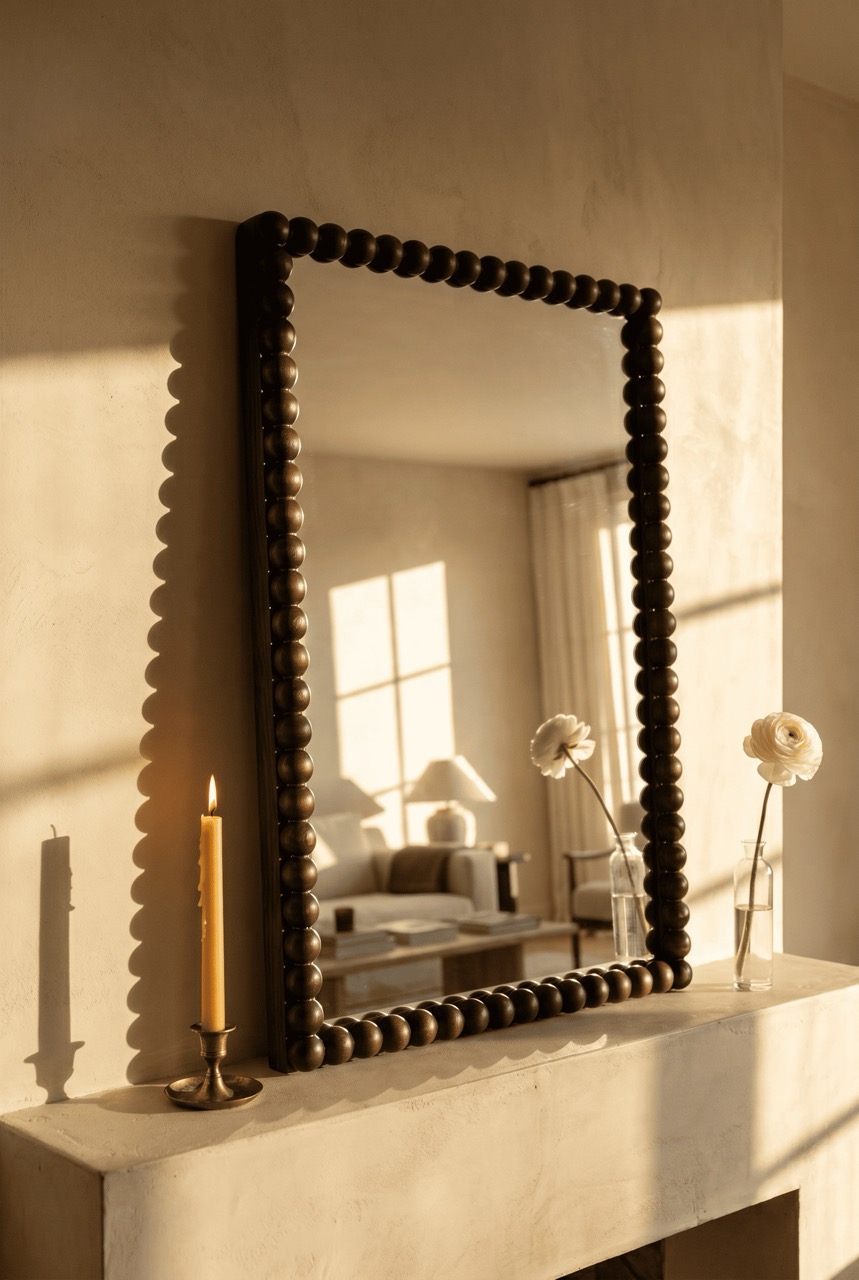 Finn Beads - rechthoekige spiegel 90x60 cm