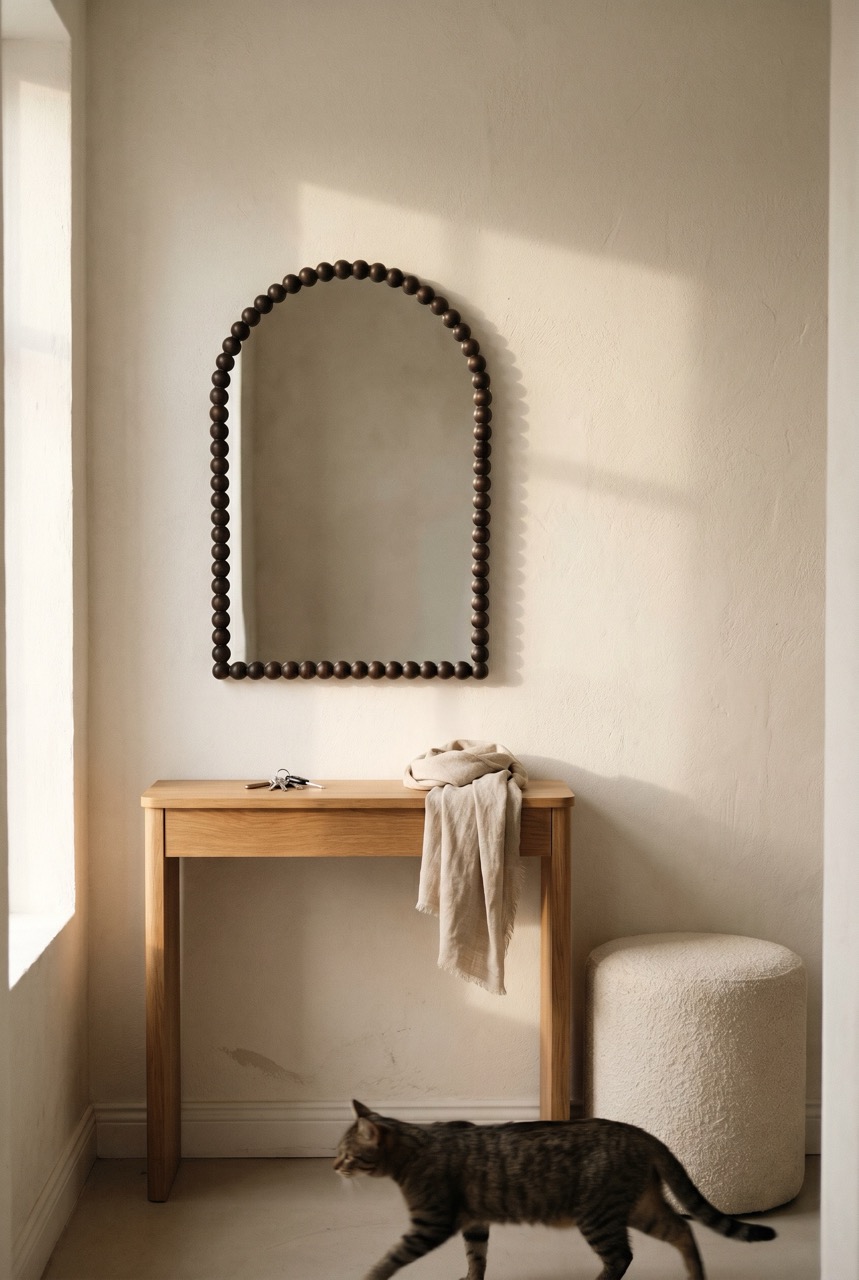 Maj BEADS – Bogenspiegel 90 x 60 cm, Walnuss 2