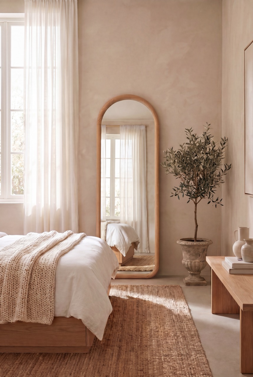 Maj Wood - Arched Mirror 180x60 cm Natural 2