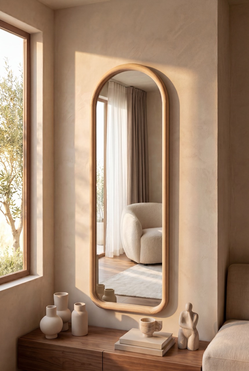 Maj Wood - Arched Mirror 180x60 cm Natural 3